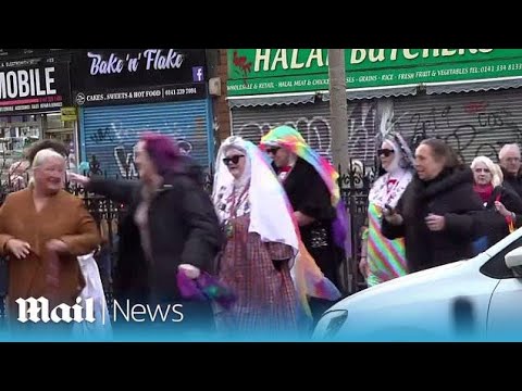 Mourners arrive for Scottish comedian Janey Godley's funeral