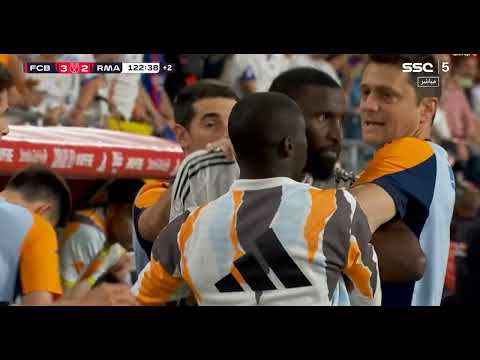 Antonio Rudiger Red Card vs Barcelona - Real Madrid 2-3 Barcelona 26-4-2025 copa del rey final