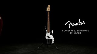 Video thumbnail for Fender Player Precision Bass PF, Black | Gear4music demo by Gear4music Guitars