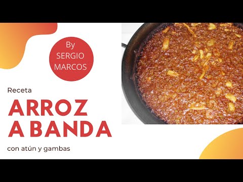 Receta de Arroz "a banda" (con tropezones de atún y gambas)