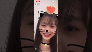 JK　猫エフェクト　tiktokライブ