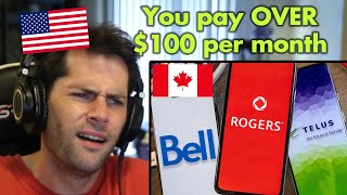 American Reacts to Why Canadian Cell Phone Plans are SO EXPENSIVE