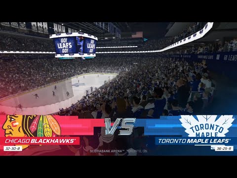 NHL 21 Full Match - Chicago Blackhawks vs Toronto Maple Leafs - Simulation