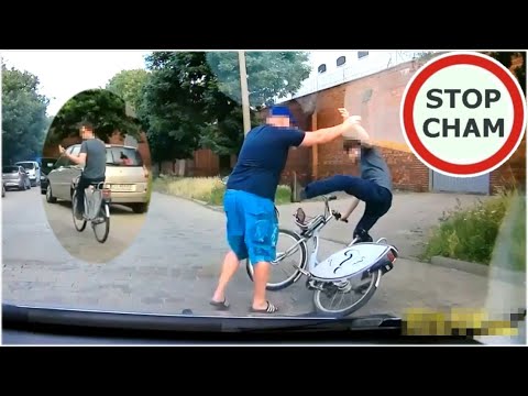Środkowy paluszek i atak na rowerzystę