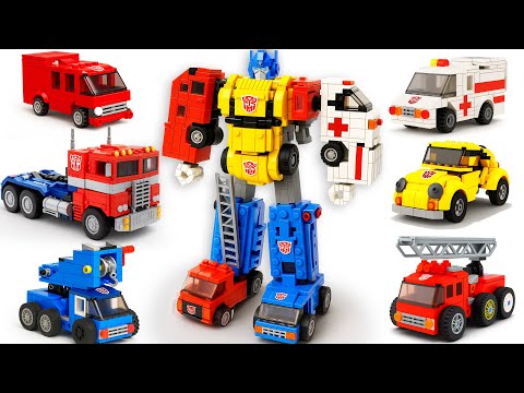 LEGO Transformers 5 Construction Trucks That Combine Into ONE GIANT Robot! 🤖🚒 BricksUP