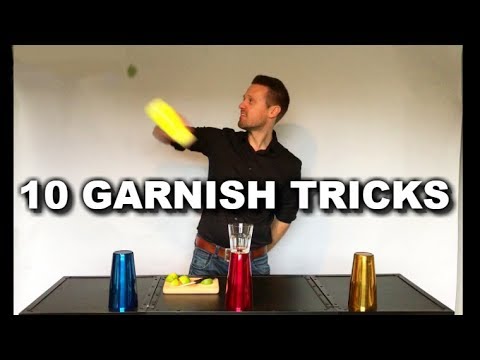 10 Garnish Flair Tricks with ice or limes | Instruction video 16