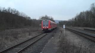 preview picture of video 'Bad Kissingen # Einfahrt VT612 aus Würzburg'