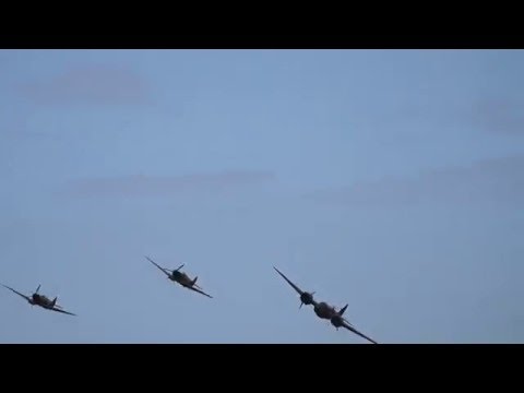 IWM Duxford VE Day Anniversary Airshow Bristol Blenhiem and Supermarine Spitfires