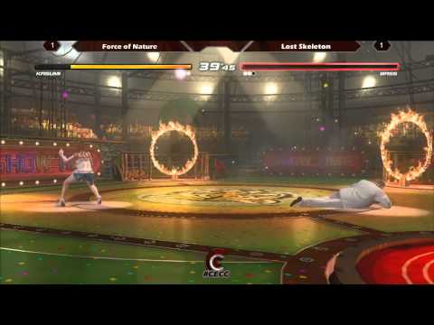 CECC Day 2 - DOA5U Losers Semi - Force of Nature vs Lost Skeleton
