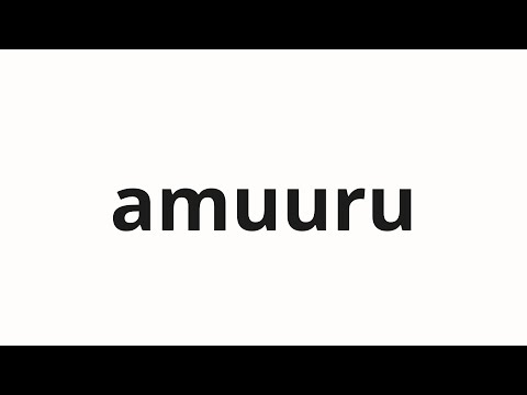How to pronounce amuuru | アムール (Amur in Japanese)