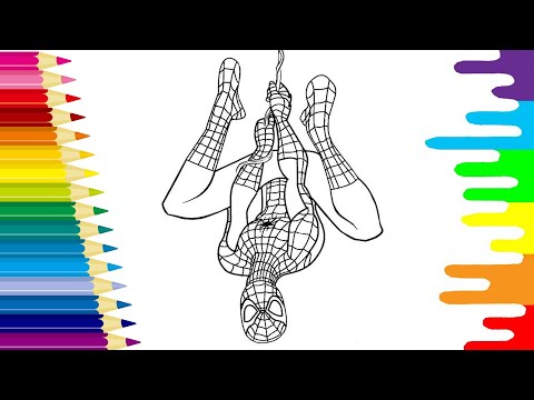 Spider-Man Coloring Page|Coloring with pencils|