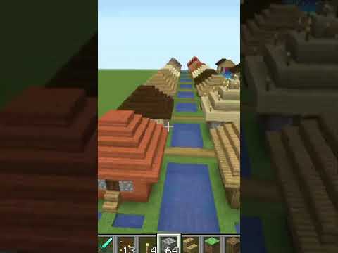 I build Small Village in Minecraft Creative mode 2023 Day 596 #shorts