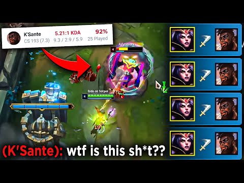 92% Winrate K'Sante one-trick Reacts to my infamous Leblanc Top