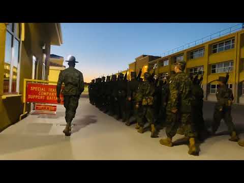 Marching the Platoon: Recruits | Golf Company | MCRD San Diego