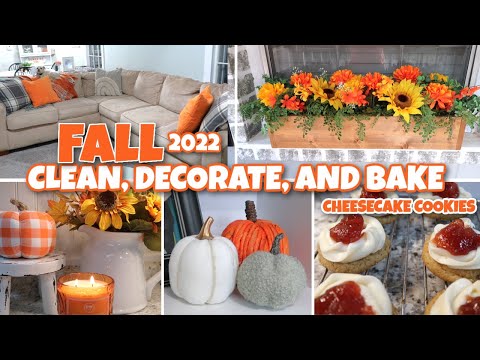 FALL 2022 CLEAN, DECORATE, AND BAKE WITH ME / STRAWBERRY CHEESECAKE COOKIES