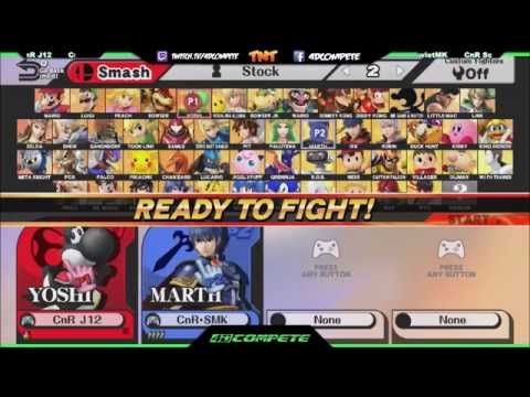 Smash 4 TNT 10-8-15 Bottom Round 2 CnR SovietMK (Marth) VS CnR J12 (Yoshi)