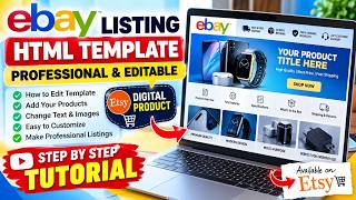 Professional eBay Listing HTML Template | How to Edit eBay HTML Template | Etsy 