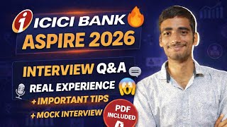 ICICI Bank Aspire 2026 🔥 Interview Q&A | Real Experience + PDF 📥
