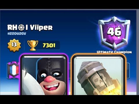 RH❄I Viiper excellent skills 🏆 7300 Hog Exnado GOD gameplays - Clash Royale