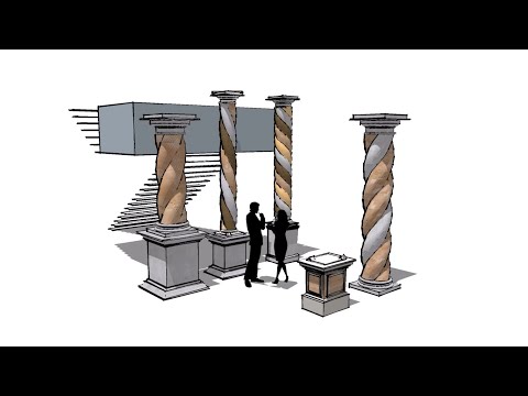 Series of Spiraled Rammed Earth Columns