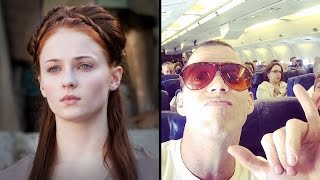 Sophie Turner Kicks Stev-O in the Balls Chick Commentary