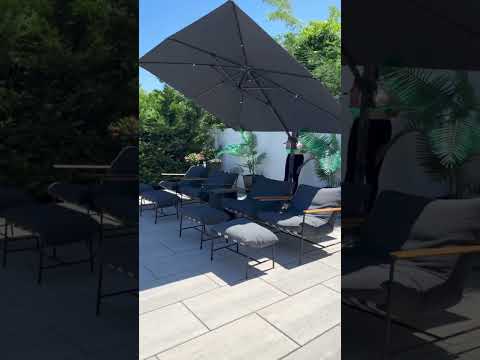 Stay Cool All Summer! Windproof Cantilever Umbrella — Watch How It Transforms Your Outdoor Space!
