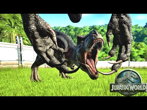 T Rex vs Indominus Rex & Breakout - Jurassic World Evolution