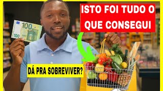 Fui no Super Mercado com €100 no Final do Mês! Será que Deu? 🛒💶 #4k