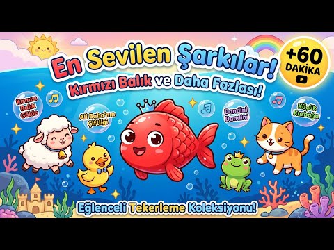 Kırmızı Balık ve Klasik Çocuk Şarkıları 🐟 En Sevilen Tekerlemeler | Kesintisiz Bebek Şarkıları