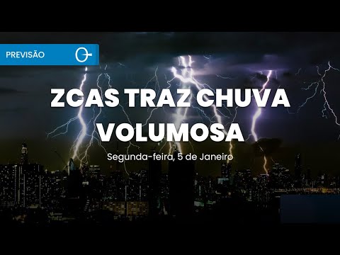 South Atlantic Convergence Zone (ZCAS) establishes itself and causes heavy rainfall in several re...