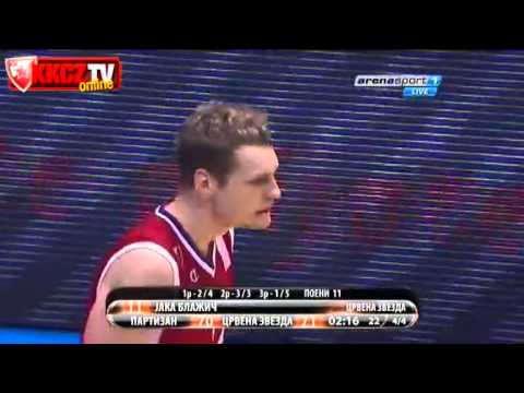 Partizan NIS : Crvena zvezda Telekom 72:75 | Blažič koš i faul [Superliga 5. kolo | 30.04.2014.]
