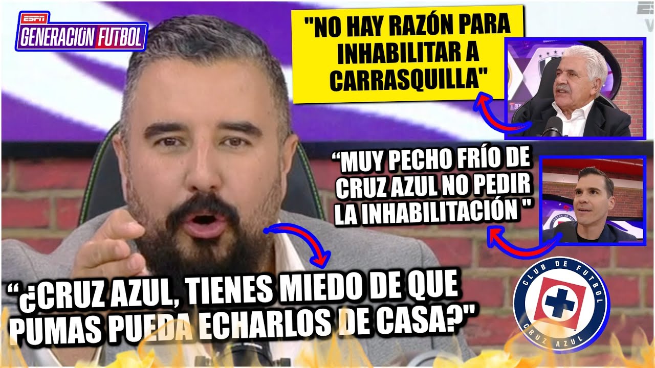 CRUZ AZUL NO PRESENTÓ la INHABILITACIÓN para Carrasquilla. POR FALTA DE CASA, Álvaro | Generación F
