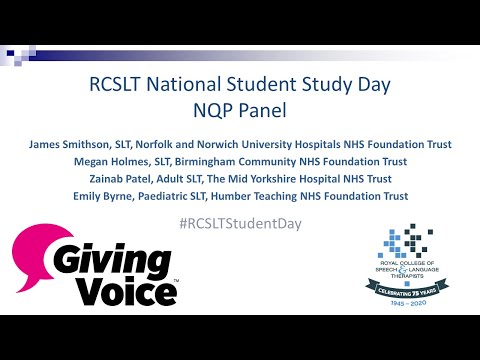 RCSLT National Student Study Day - NQP Panel