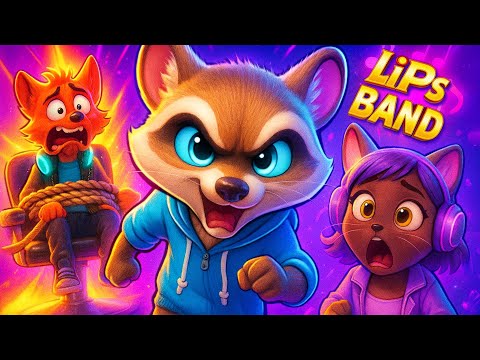 ⭐ LiPS BAND | The Wolf Kidnaps Pluno - Luna Freaks Out (Must Watch!) | First Song | AI Music Story 🎤