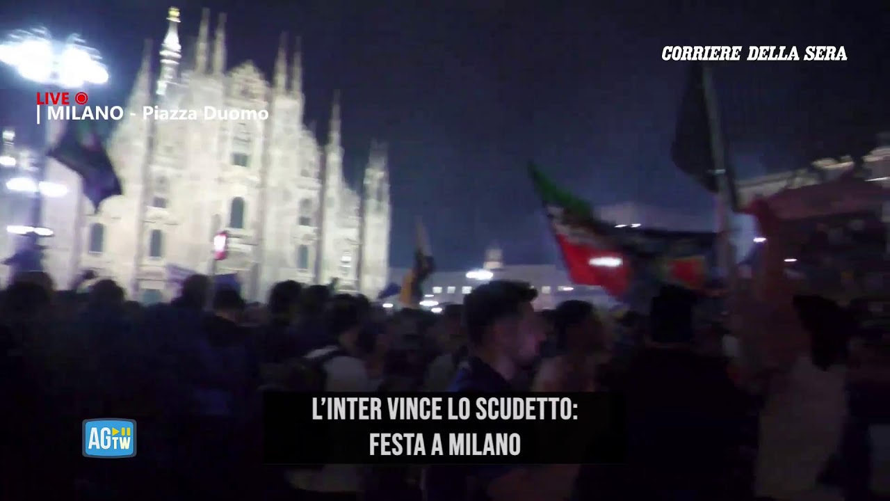 Milano, la festa per lo scudetto dell’Inter