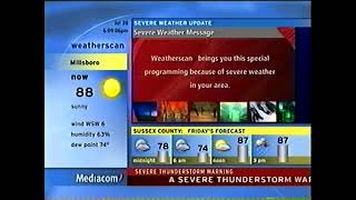 Millsboro Weatherscan - Severe Thunderstorm Warning (July 28, 2022)