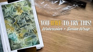 Easy Watercolor Texture with Plastic Wrap (So Satisfying!) Beginner Watercolor Tips
