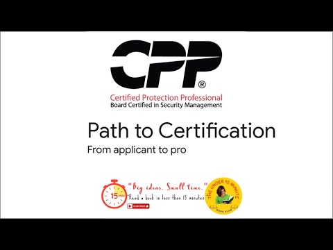 1  ASIS Certified Protection Professional CPP Certification Process