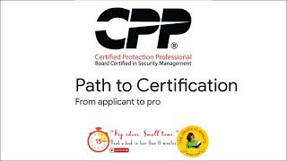 1  ASIS Certified Protection Professional CPP Certification Process