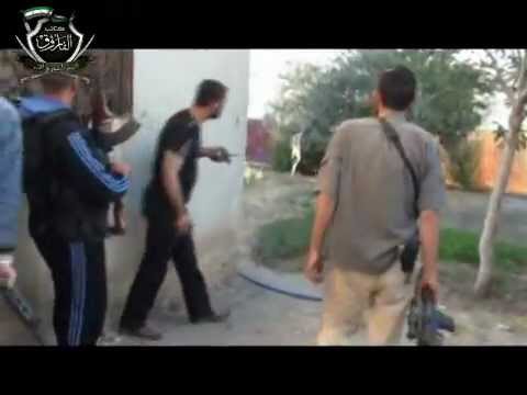 اشتباكات خلال اقتحام حاجز المضخة من قبل كتائب الفاروق في مدينة تلبيسة في حمص