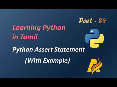 Python In Tamil Assert Statement In Python With Example Program