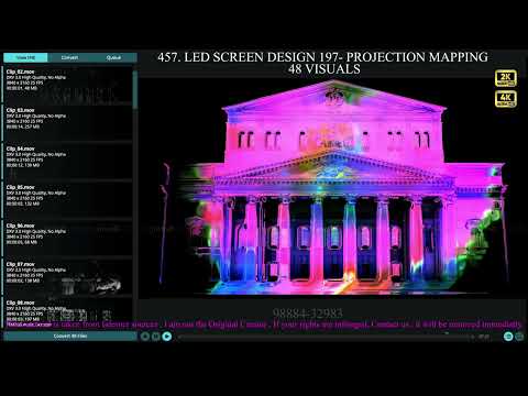 457. Led screen Design 197 -  Projection Mapping 2  - 48 Visuals