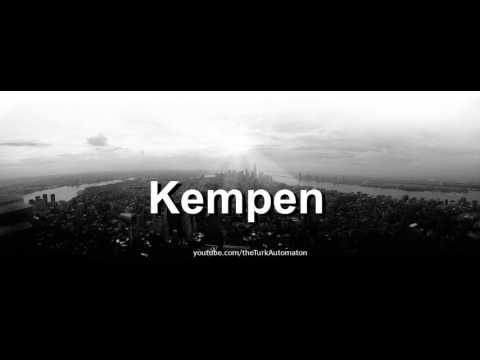 How to pronounce Kempen in German