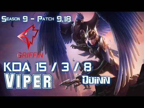 GRF Viper QUINN vs PANTHEON Top - Patch 9.18 KR Ranked
