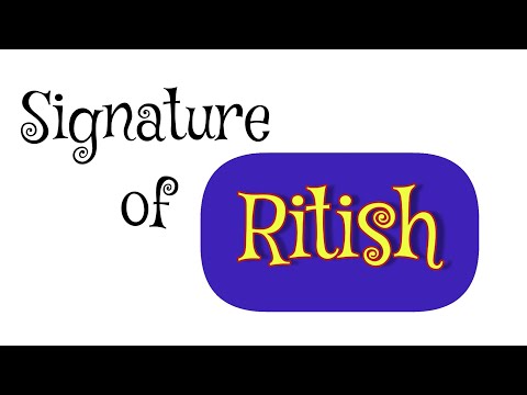 Signature idea of name " Ritish " #signature #sign
