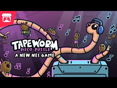 Tapeworm Disco Puzzle - A puzzle game for the NES where you play as a tapeworm!