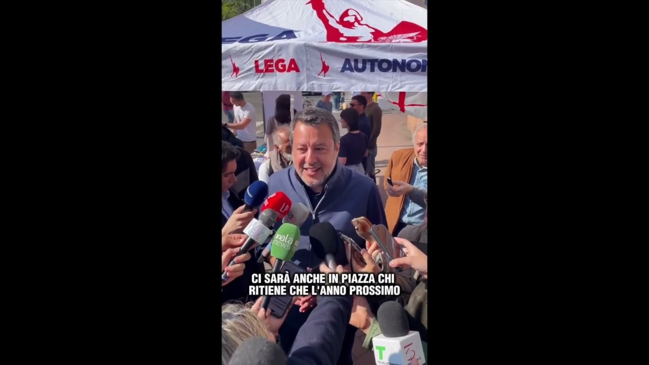 SALVINI: "PD COME VENEZUELA O IRAN: CHI SCEGLIE LA LIBERTÀ NON SI FA TAPPARE LA BOCCA"