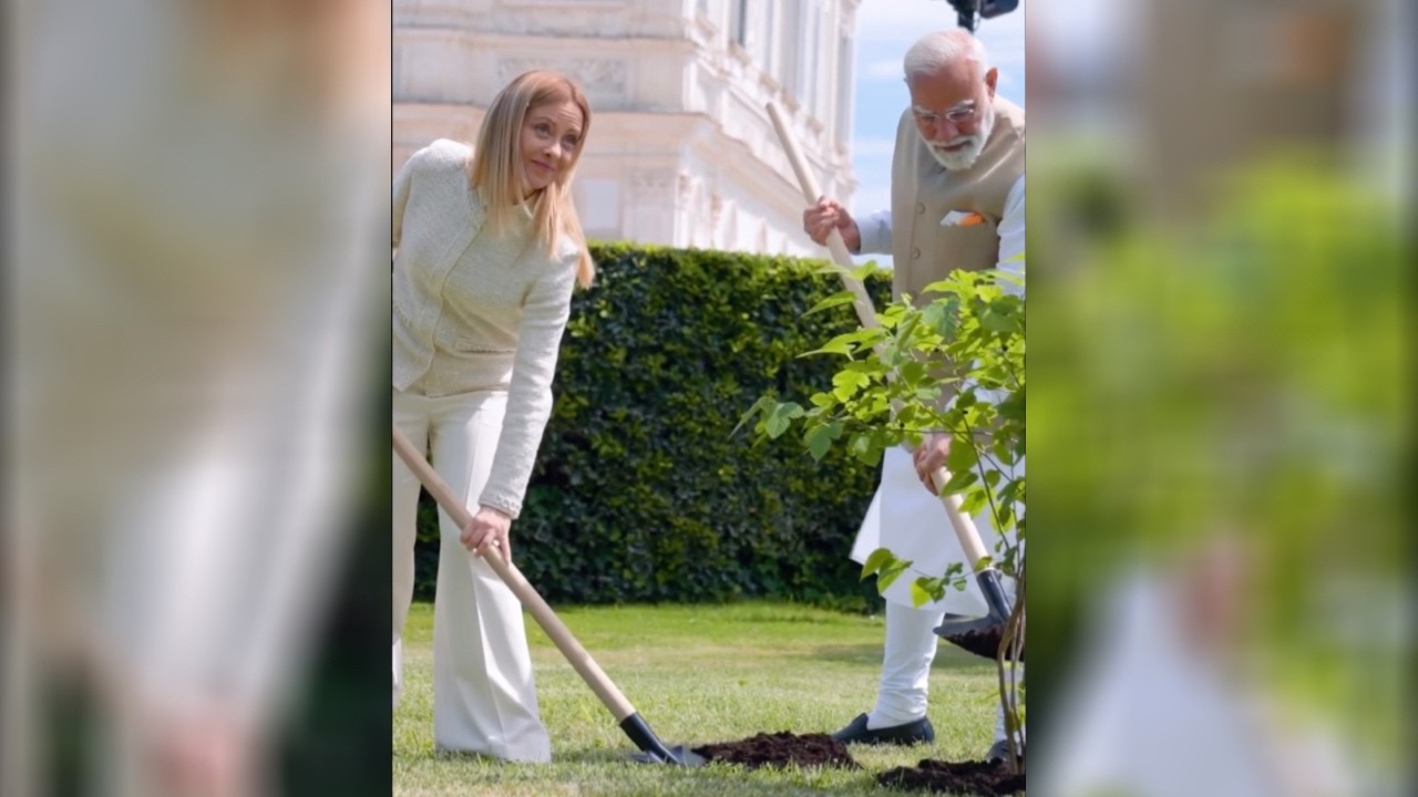 GIORGIA MELONI RICEVE A VILLA DORIA PAMPHILJ IL PRIMO MINISTRO DELL'INDIRA NARENDRA MODI