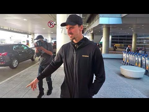 Zlatan Ibrahimovic Saves The Paparazzi From Stepping In Vomit At LAX Airport!