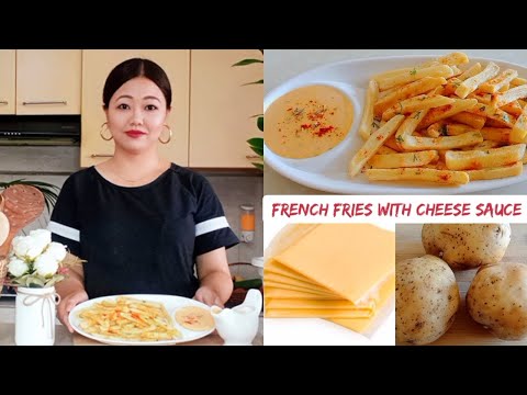 French fries with cheese sauce #frenchfries #cheesesauce